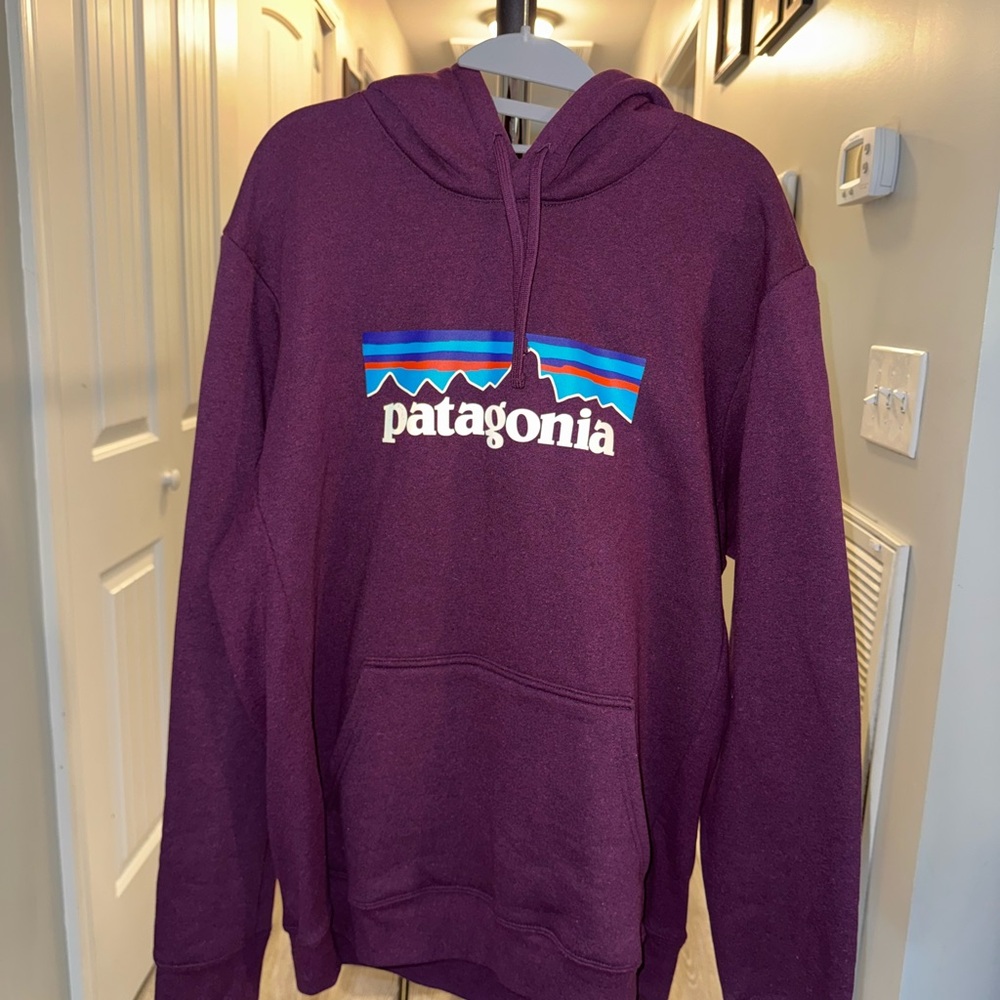 Patagonia Unisex Burgundy Hoodie Sweater